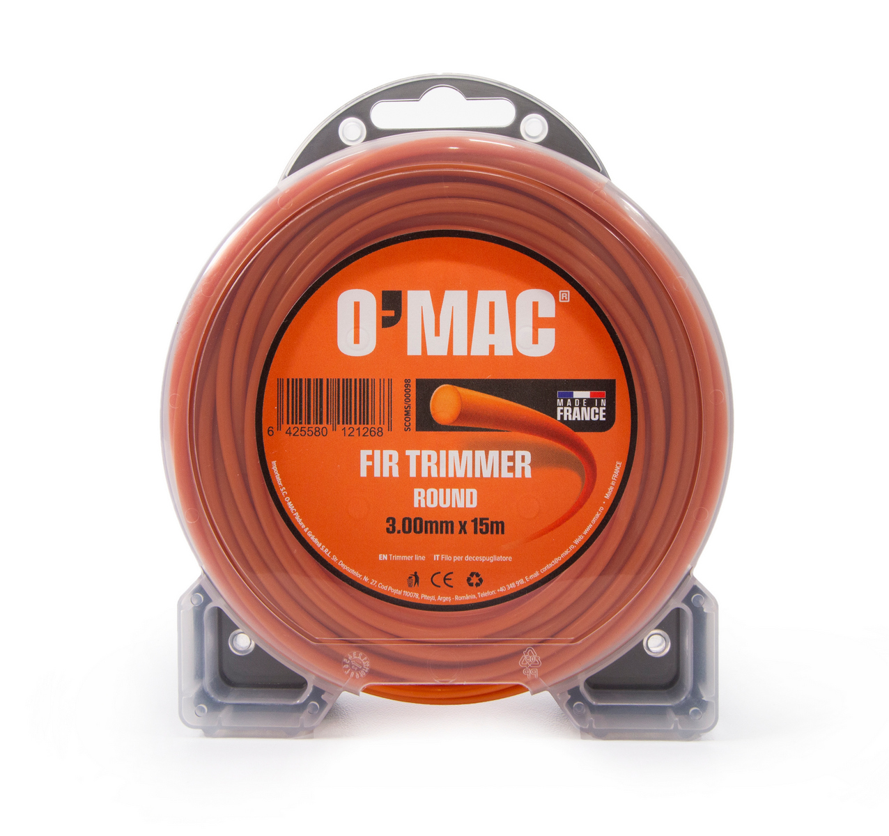 FIR TRIMMER ROUND 3.00mm x 15m O'MAC